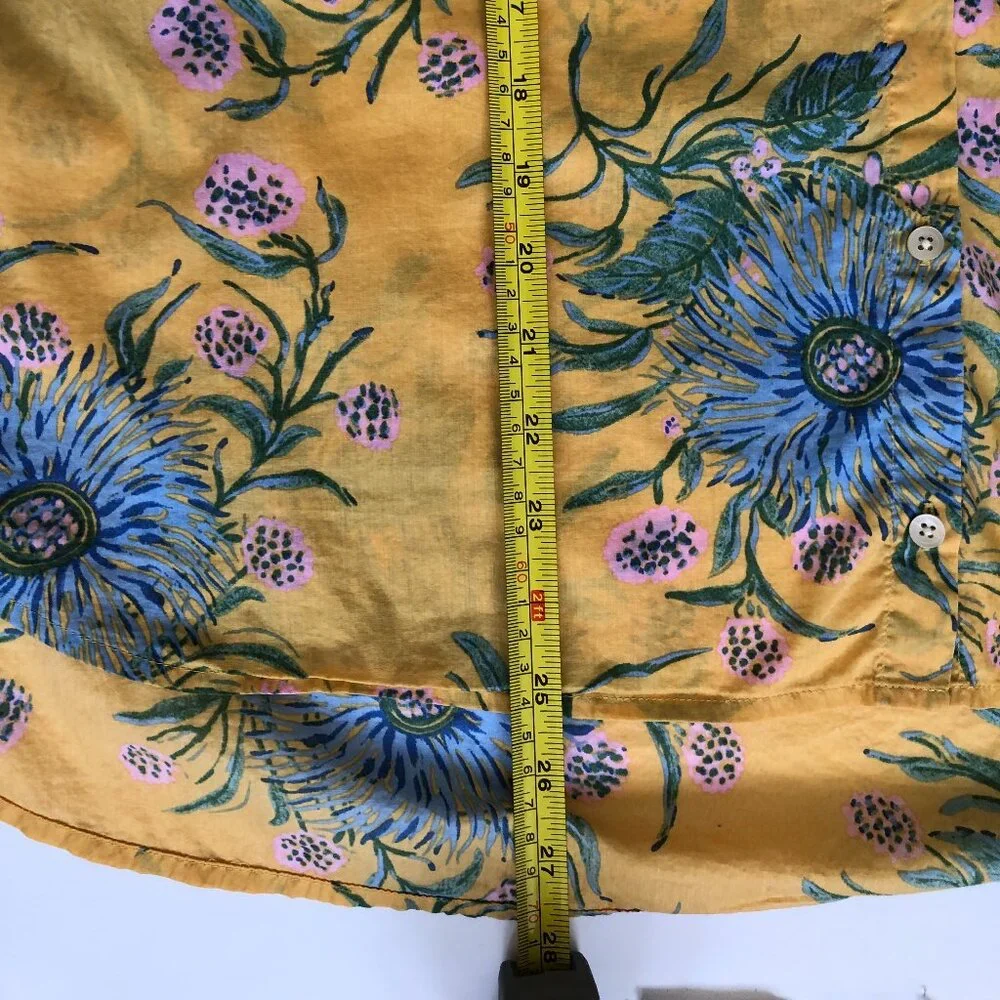 Madewell Floral Flutter Sleeve Blouse, XL - Picture 8 of 10